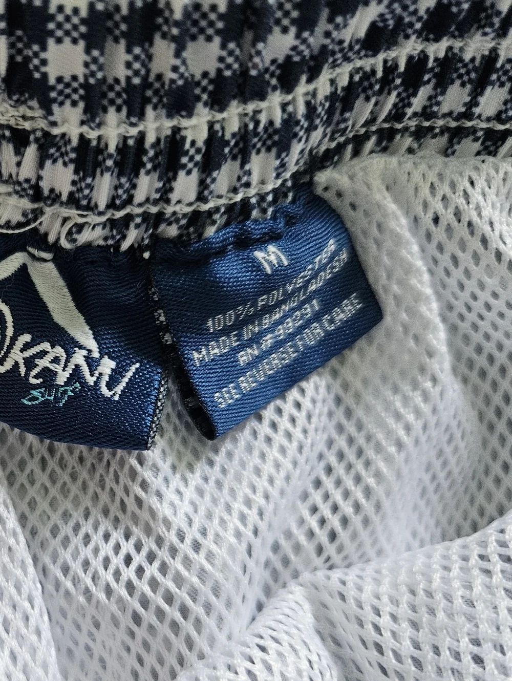 Kanu Surf Men Navy Check Swim Trunks